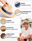 Chapéu de Juta Natural com Forro Interno